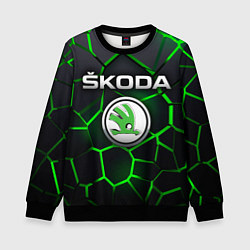 Свитшот детский Skoda 3D плиты с подсветкой, цвет: 3D-черный
