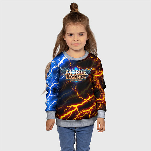 Детский свитшот Mobile Legends разряды молний flash / 3D-Меланж – фото 4