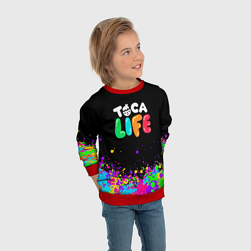 Детский свитшот Toca Life / 3D-Красный – фото 3