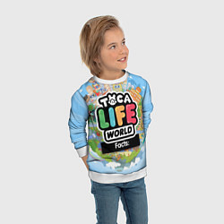 Свитшот детский Toca Life World, цвет: 3D-белый — фото 2