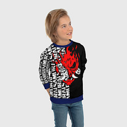 Свитшот детский CYBERPUNK 2077: SAMURAI, цвет: 3D-синий — фото 2