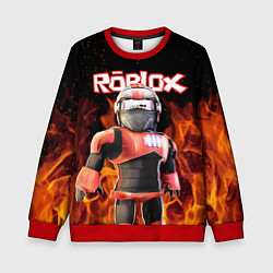 Свитшот детский ROBLOX FIRE РОБЛОКС ОГОНЬ ПОЖАРНЫЙ, цвет: 3D-красный