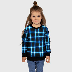 Свитшот детский Неоновая искра, цвет: 3D-черный — фото 2