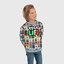 Свитшот детский Toca Life, цвет: 3D-меланж — фото 2