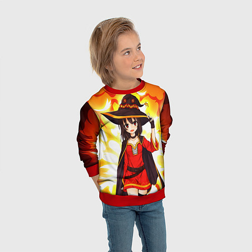 Детский свитшот Mеgumin / 3D-Красный – фото 3