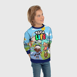 Свитшот детский Toca Life, цвет: 3D-синий — фото 2