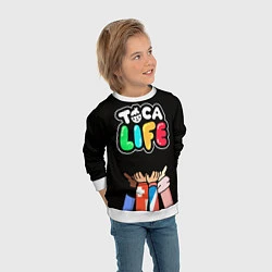 Свитшот детский Toca Life: Friends, цвет: 3D-белый — фото 2