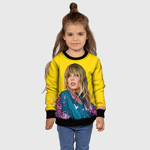 Детский свитшот Красотка Тейлор / 3D-Черный – фото 4