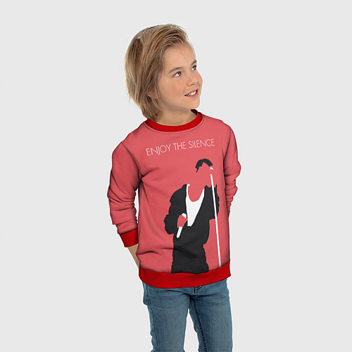 Детский свитшот Ганн на концерте / 3D-Красный – фото 3