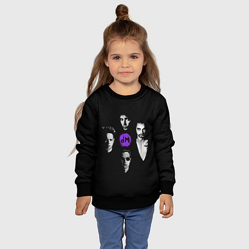 Детский свитшот Depeche mode band / 3D-Черный – фото 4