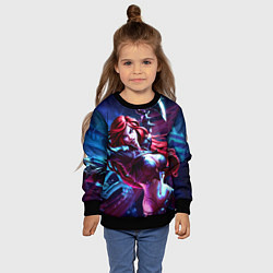 Свитшот детский Катарина League of legends, цвет: 3D-черный — фото 2