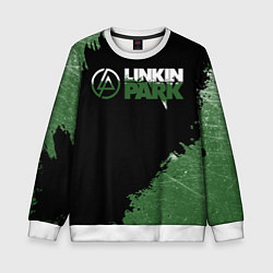 Свитшот детский Линкин Парк в стиле Гранж Linkin Park, цвет: 3D-белый