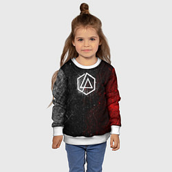 Свитшот детский Linkin Park Logo Линкин Парк, цвет: 3D-белый — фото 2
