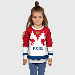 Свитшот детский Russia Team, цвет: 3D-белый — фото 2
