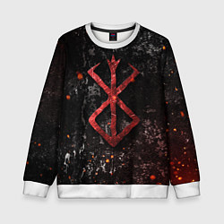 Свитшот детский BERSERK LOGO GRUNGE RED, цвет: 3D-белый