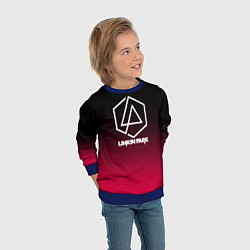 Свитшот детский LINKIN PARK LOGO CARBON, цвет: 3D-синий — фото 2