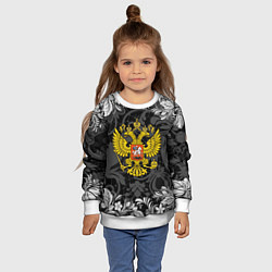 Свитшот детский Российская Федерация, цвет: 3D-белый — фото 2
