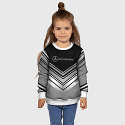Свитшот детский Mercedes-Benz Текстура, цвет: 3D-белый — фото 2