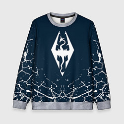 Свитшот детский THE ELDER SCROLLS SKYRIM ЭМБЛЕМА ДРАКОНА, цвет: 3D-меланж