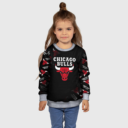 Детский свитшот ЧИКАГО БУЛЛС БЫКИ CHICAGO BULLS / 3D-Меланж – фото 4