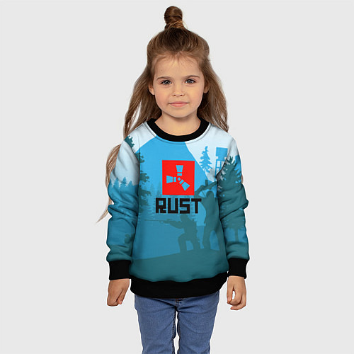 Детский свитшот Выживалка Раст / 3D-Черный – фото 4