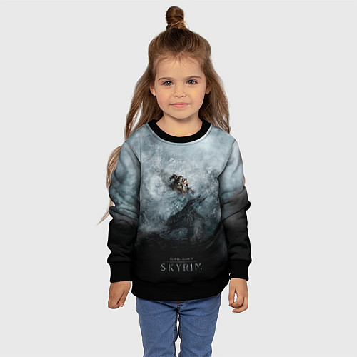 Детский свитшот Победа над драконом / 3D-Черный – фото 4