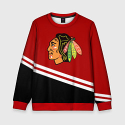 Свитшот детский Chicago Blackhawks, NHL, цвет: 3D-красный