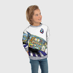 Свитшот детский Бэха в стиле поп-арт, цвет: 3D-меланж — фото 2