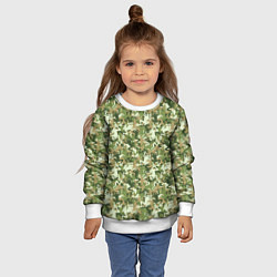 Свитшот детский Лягушки камуфляж, цвет: 3D-белый — фото 2