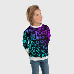 Свитшот детский ТАТУ ТОКЙСКИЕ МСТИТЕЛИ НЕОН, цвет: 3D-белый — фото 2