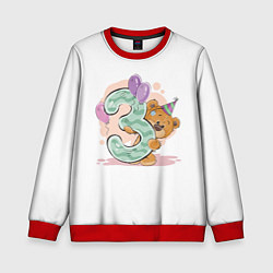 Свитшот детский С днем рождения 3 месяц, цвет: 3D-красный