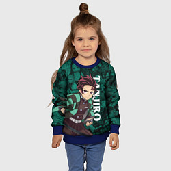 Свитшот детский ТАНДЖИРО, КЛИНОК РАССЕКАЮЩИЙ ДЕМОНОВ, цвет: 3D-синий — фото 2