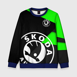 Свитшот детский SKODA GEOMETRY SPORT GREEN, цвет: 3D-синий