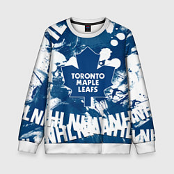Свитшот детский Торонто Мейпл Лифс, Toronto Maple Leafs, цвет: 3D-белый