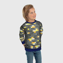 Свитшот детский Золотая руда - Minecraft, цвет: 3D-синий — фото 2