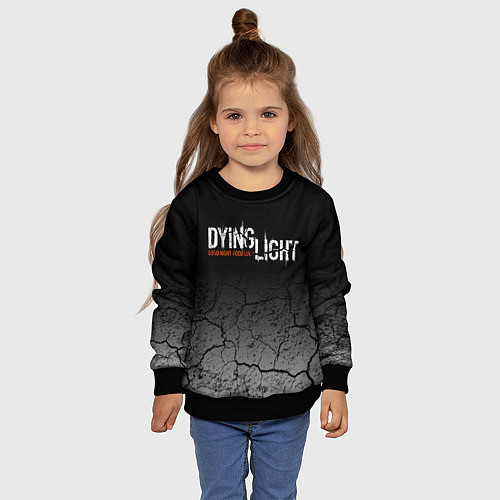 Детский свитшот DYING LIGHT РАЗЛОМЫ ТРЕЩИНЫ / 3D-Черный – фото 4