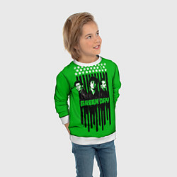 Свитшот детский Green day is here, цвет: 3D-белый — фото 2