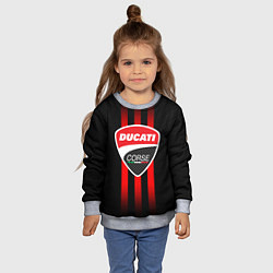 Свитшот детский DUCATI CARBON LOGO ITALY CONCERN, цвет: 3D-меланж — фото 2