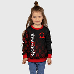 Свитшот детский GOD OF WAR HEROES ГЕРОИ, цвет: 3D-красный — фото 2