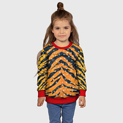 Свитшот детский Новогодняя шкура тигра, цвет: 3D-красный — фото 2