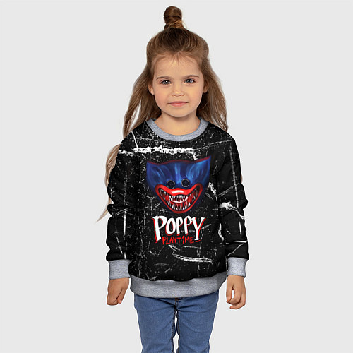 Детский свитшот Poppy Playtime / 3D-Меланж – фото 4