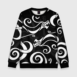 Свитшот детский ТАТУ ДРАКЕНА БЕЛЫЕ ДРАКОНЫ, ТОКИЙСКИЕ МСТИТЕЛИ, цвет: 3D-черный