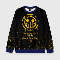 Свитшот детский ONE PIECE ПИРАТЫ БРЫЗГИ КРАСОК, цвет: 3D-синий