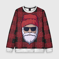 Свитшот детский SANTA HIPSTER САНТА ХИПСТЕР, цвет: 3D-белый