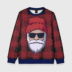 Свитшот детский SANTA HIPSTER САНТА ХИПСТЕР, цвет: 3D-синий