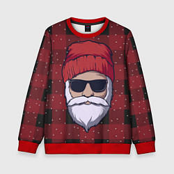 Свитшот детский SANTA HIPSTER САНТА ХИПСТЕР, цвет: 3D-красный