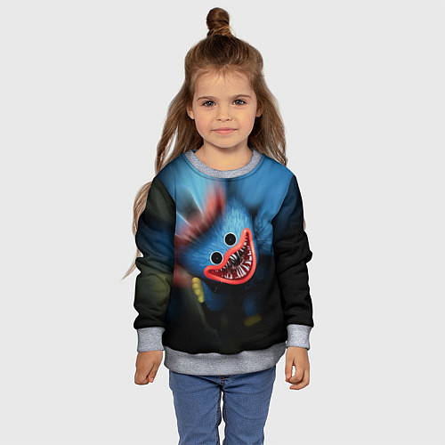 Детский свитшот ХАГИ ВАГИ, Я ТЕБЯ ПОЙМАЛ / 3D-Меланж – фото 4