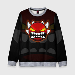Свитшот детский Geometry Dash: Red Demon, цвет: 3D-меланж