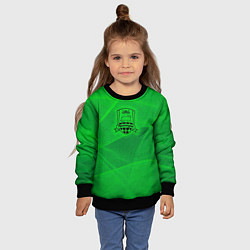 Свитшот детский Краснодар lime theme, цвет: 3D-черный — фото 2