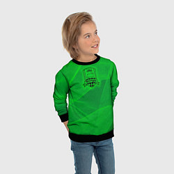 Свитшот детский Краснодар lime theme, цвет: 3D-черный — фото 2
